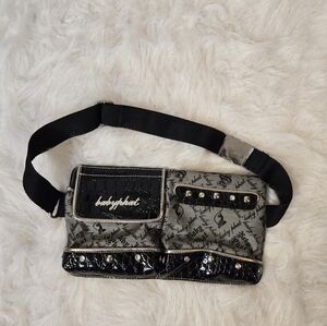 Y2k Baby Phat Gray and Black Belt Bag!